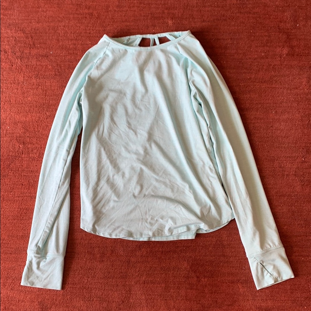 Women's Light Blue Long Sleeve Top